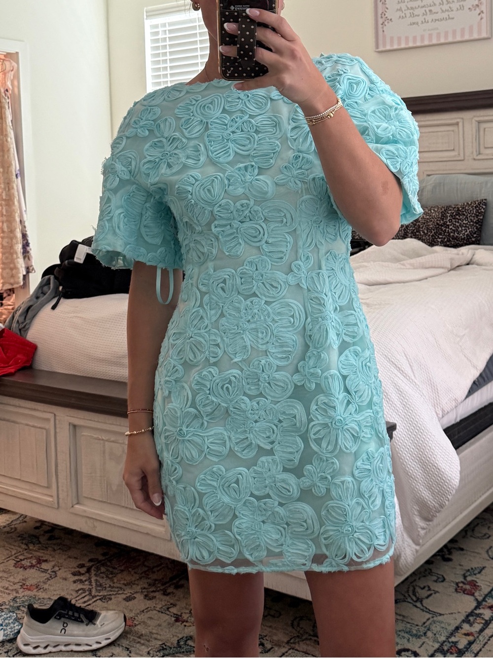 ASOS Women’s Floral Lace Short Dress Open Back